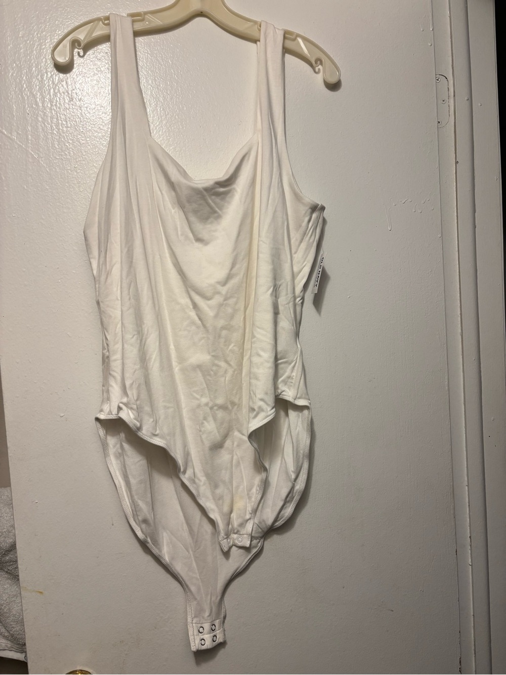Old Navy White Scoop Neck Tank Bodysuit